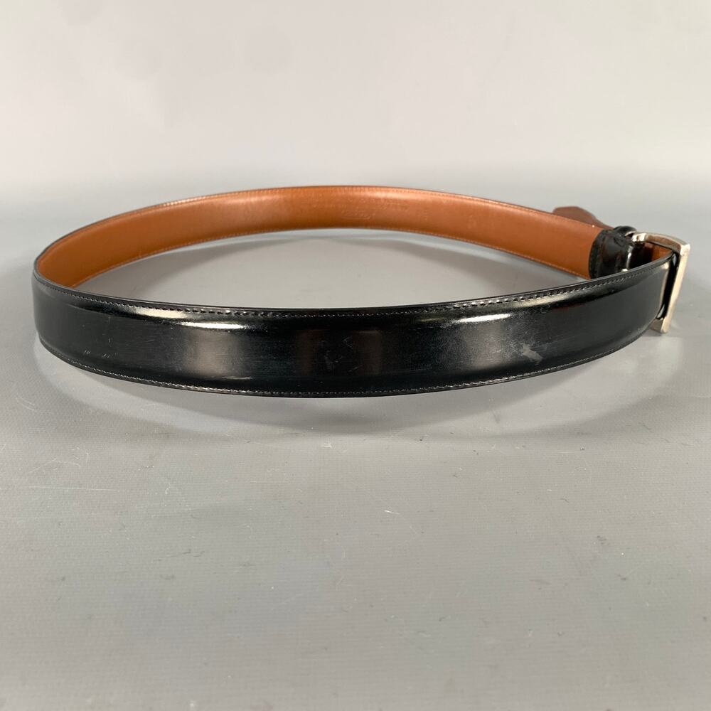COACH Size 38 Black Solid Leather Belt - Picture 2 of 7